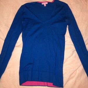 Lily Pulitzer Adelaide Royal Blue V Neck Sweater